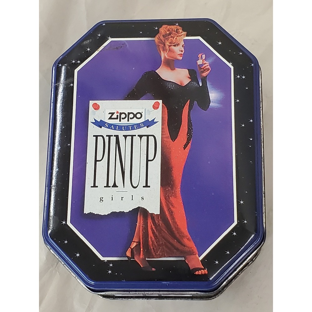 Zippo 1996 Collectible of the Year Joan Pinup Girls Lighter with Tin Limited Ed